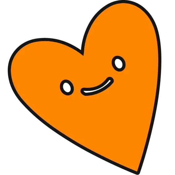 Corazón naranja
